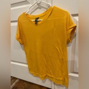 Sweaty Betty small yellow workout t-shirt